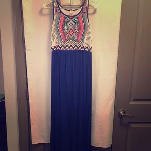 Printed top maxi dress